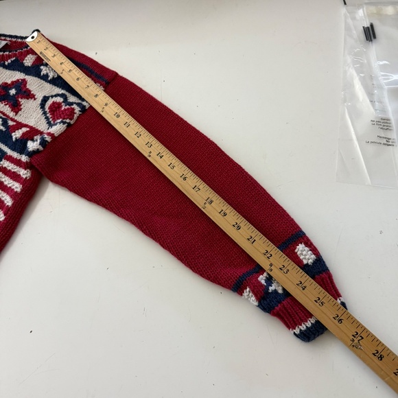 Talbots Patriotic USA Heavy Ramie Knit Crew Neck Pullover Sweater Womens Small - Picture 6 of 7